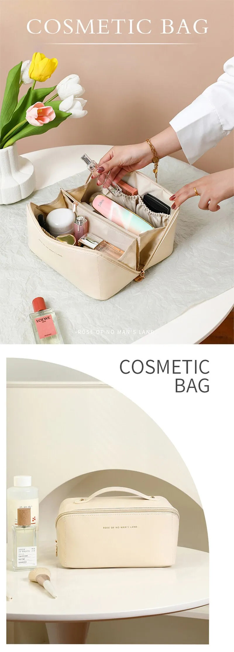 Trousse de maquillage portable de voyage pour femmes CosmeTravel™